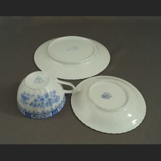 Trio China Blau  bawarska porcelana zestaw śniadaniowy   Trio China Blau  bawarska porcelana zestaw śniadaniowy