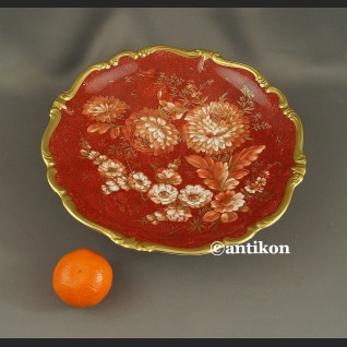 Patera Rosenthal Pompadour czerowno złota  Patera Rosenthal Pompadour czerowno złota