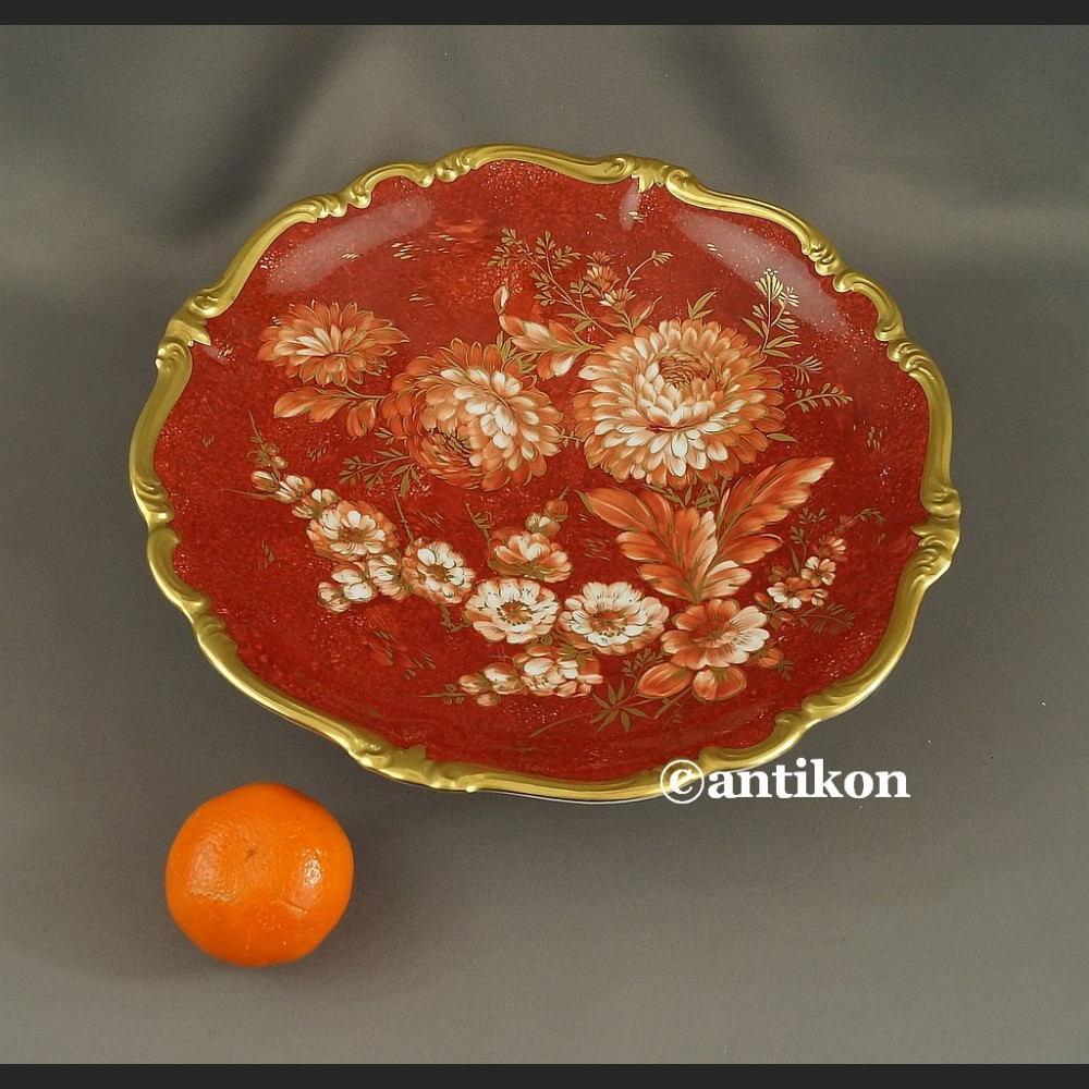 Patera Rosenthal Pompadour czerowno złota  Patera Rosenthal Pompadour czerowno złota