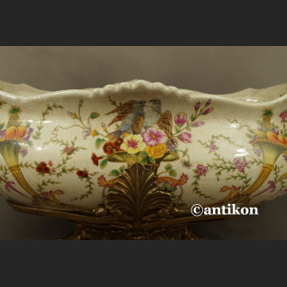 Żardiniera porcelanowa Patera ogromna z brązem na prezent ślubny Żardiniera porcelanowa Patera ogromna z brązem na prezent ślubny