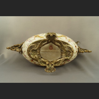 Żardiniera porcelanowa Patera ogromna z brązem na prezent ślubny Żardiniera porcelanowa Patera ogromna z brązem na prezent ślubny