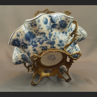 Patera wzór cebulowy koszyk porcelana z brązem Patera wzór cebulowy koszyk porcelana z brązem