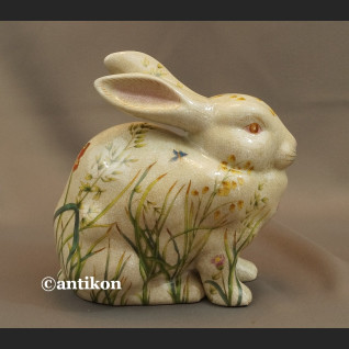 Zajączek wielkanocny z porcelany króliczek w kwiaty  Zajączek wielkanocny z porcelany króliczek w kwiaty