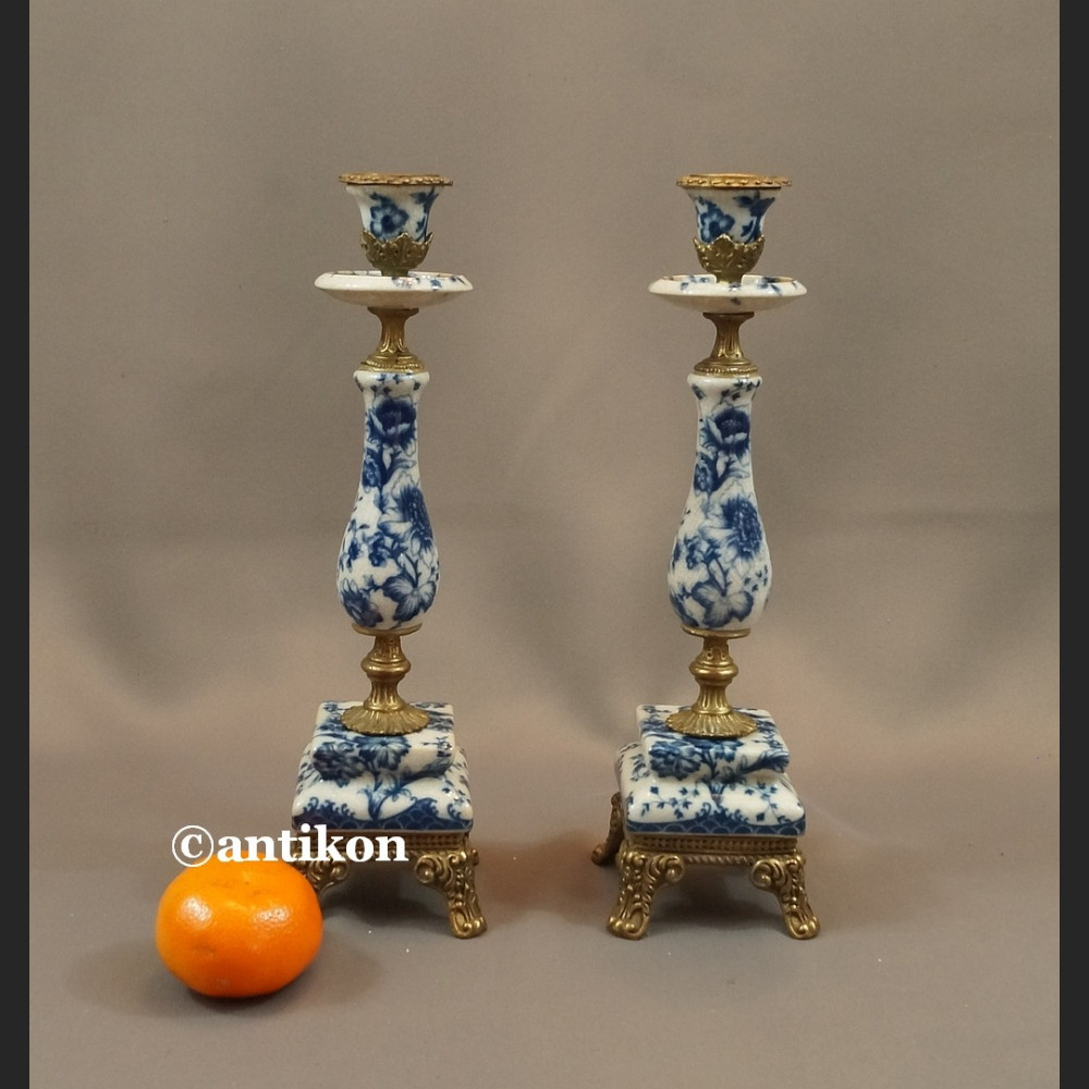 Para świeczników wzór cebulowy 