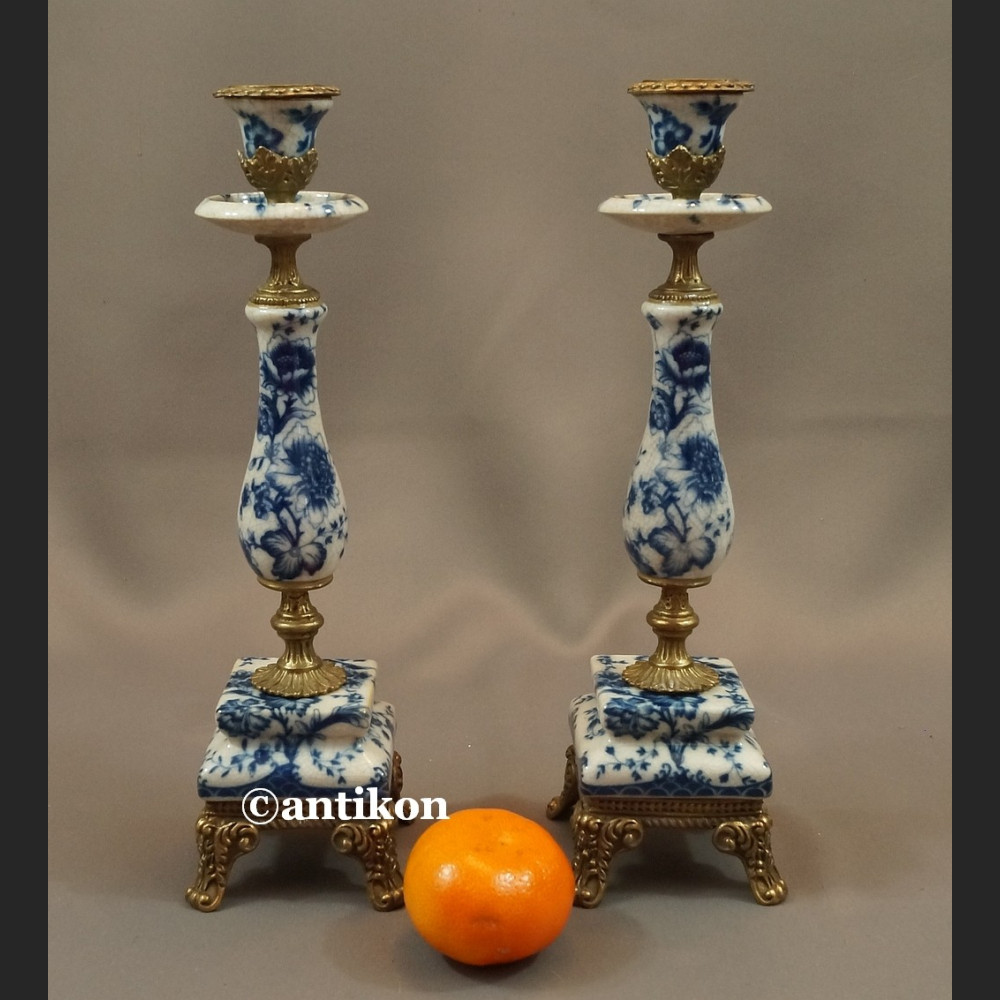 Para świeczników wzór cebulowy 