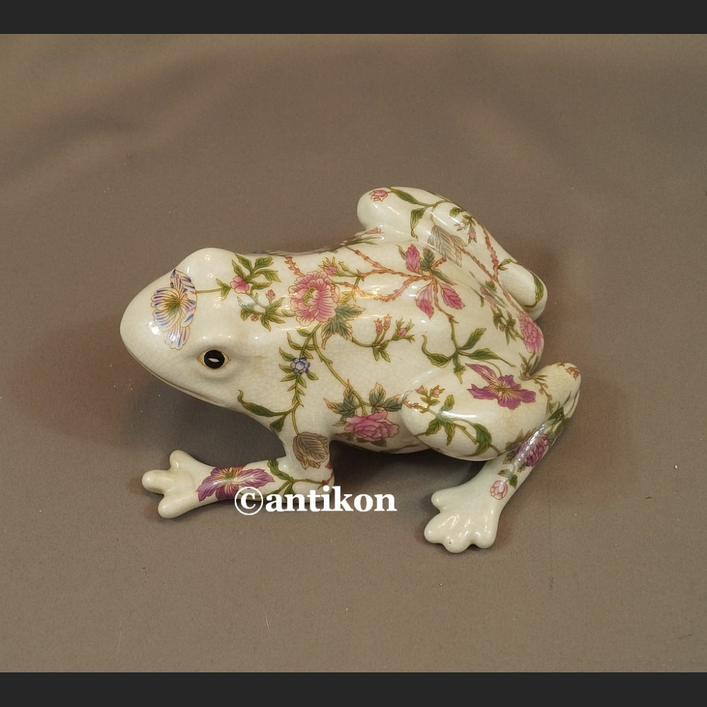 Żaba na szczęście duża porcelanowa 