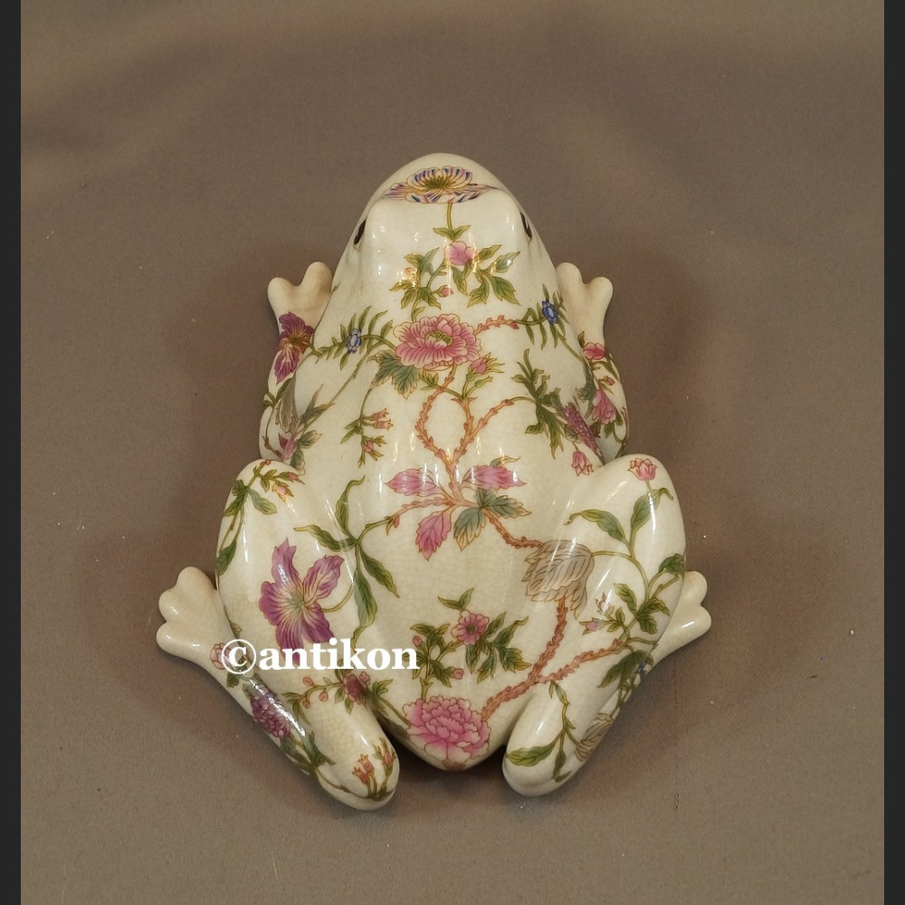 Żaba na szczęście duża porcelanowa 