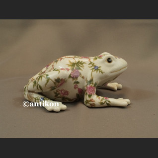 Żaba na szczęście duża porcelanowa 