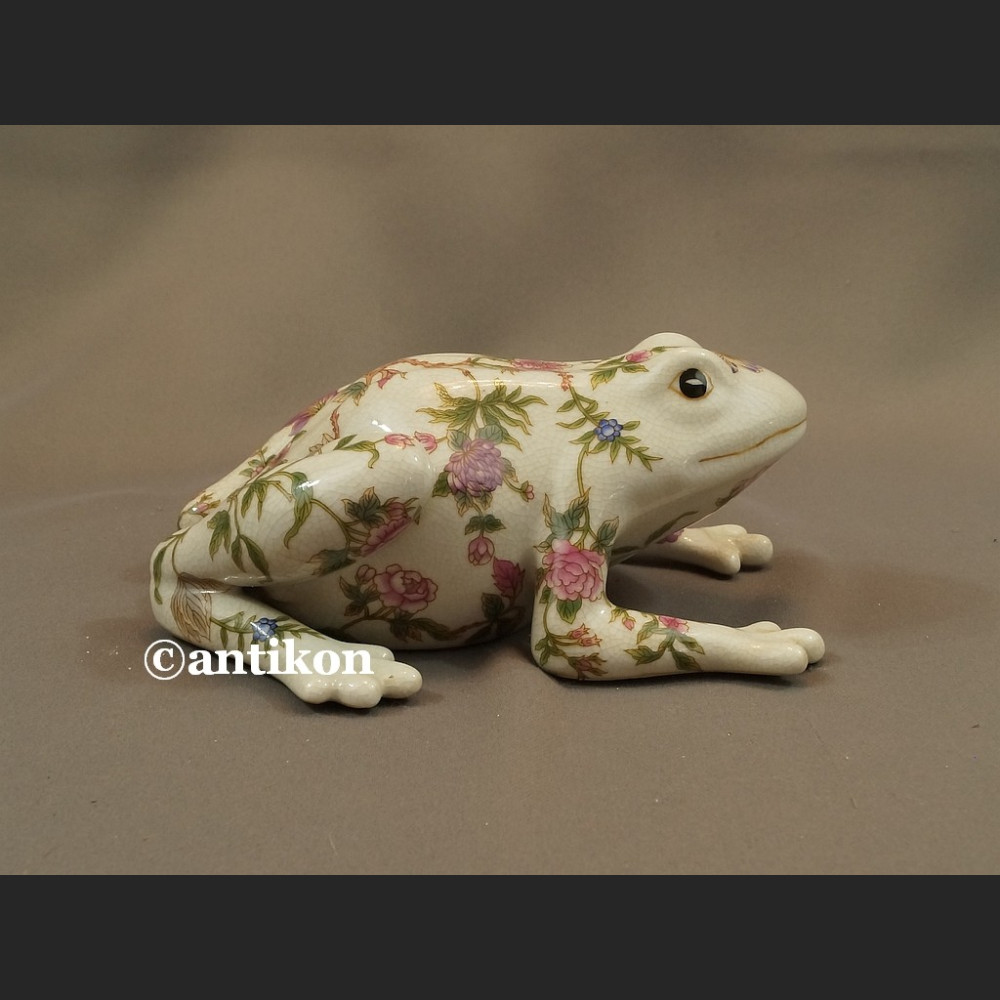 Żaba na szczęście duża porcelanowa 
