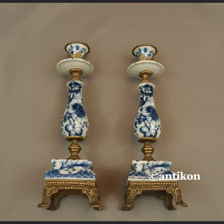 Para świeczników wzór cebulowy Para świeczników wzór cebulowy