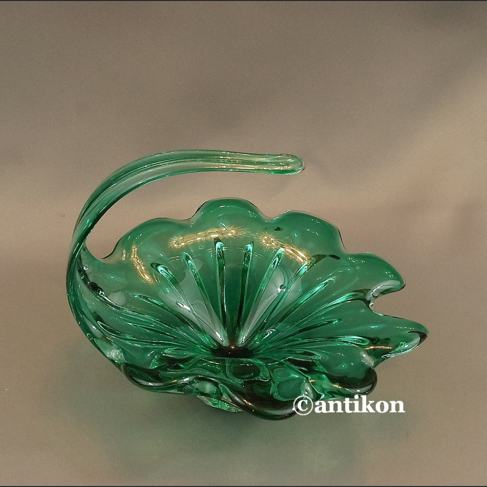 Patera Murano zielony koszyk szkło Patera Murano zielony koszyk szkło
