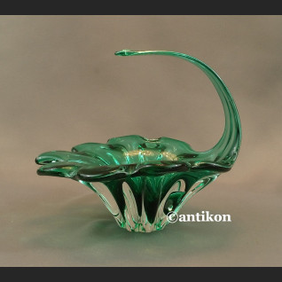 Patera Murano zielony koszyk szkło Patera Murano zielony koszyk szkło