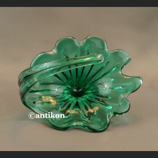 Patera Murano zielony koszyk szkło Patera Murano zielony koszyk szkło