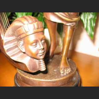 HARFISTKA DUŻA RZEŹBA PIĘKNY BRĄZ