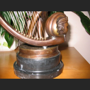 HARFISTKA DUŻA RZEŹBA PIĘKNY BRĄZ