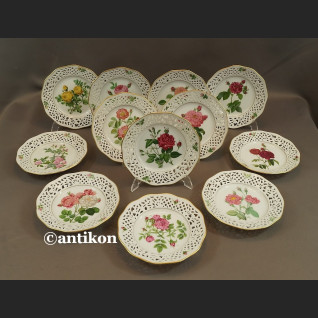 Kolekcjonerskie talerze  cała seria róże kwiaty 