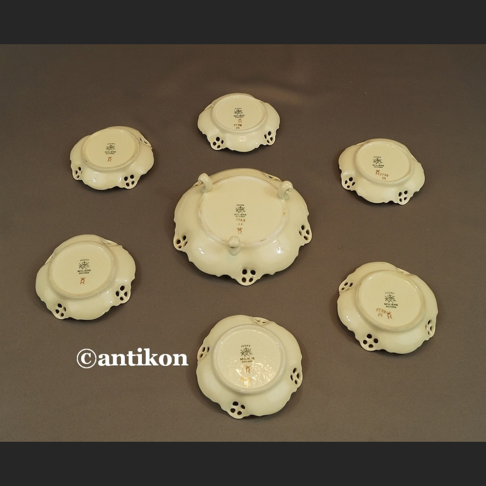 Rosenthal Ivory Bavaria Moliere konfiturówki talerzyki Rosenthal Ivory Bavaria Moliere konfiturówki talerzyki