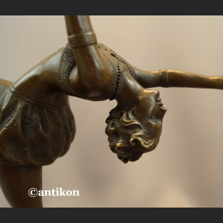 Duża figura z brązu taniec z ogniem tancerka 