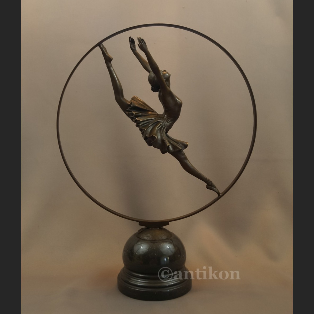 Rzeźba z brązu duże Art Deco tańcząca baletnica Rzeźba z brązu duże Art Deco tańcząca baletnica