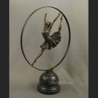 Rzeźba z brązu duże Art Deco tańcząca baletnica Rzeźba z brązu duże Art Deco tańcząca baletnica