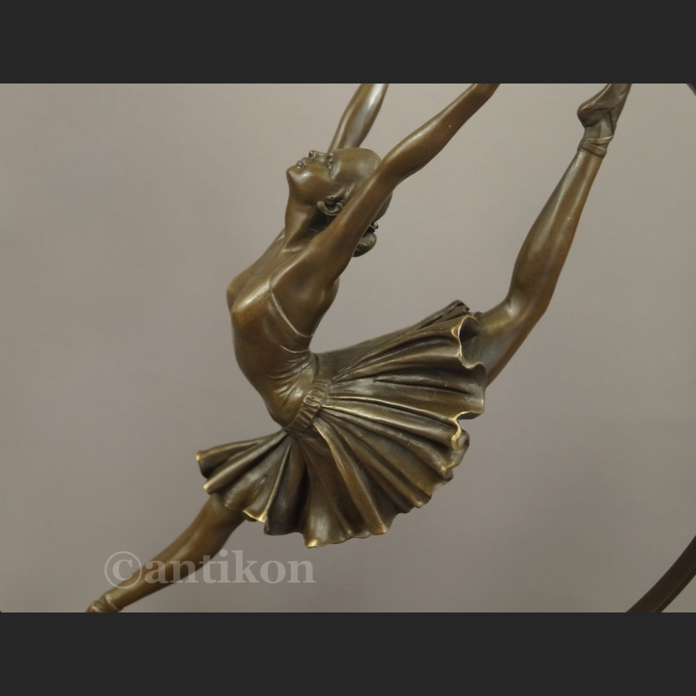 Rzeźba z brązu duże Art Deco tańcząca baletnica Rzeźba z brązu duże Art Deco tańcząca baletnica