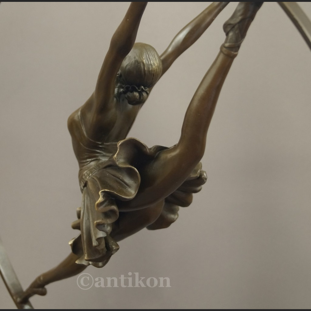 Rzeźba z brązu duże Art Deco tańcząca baletnica Rzeźba z brązu duże Art Deco tańcząca baletnica