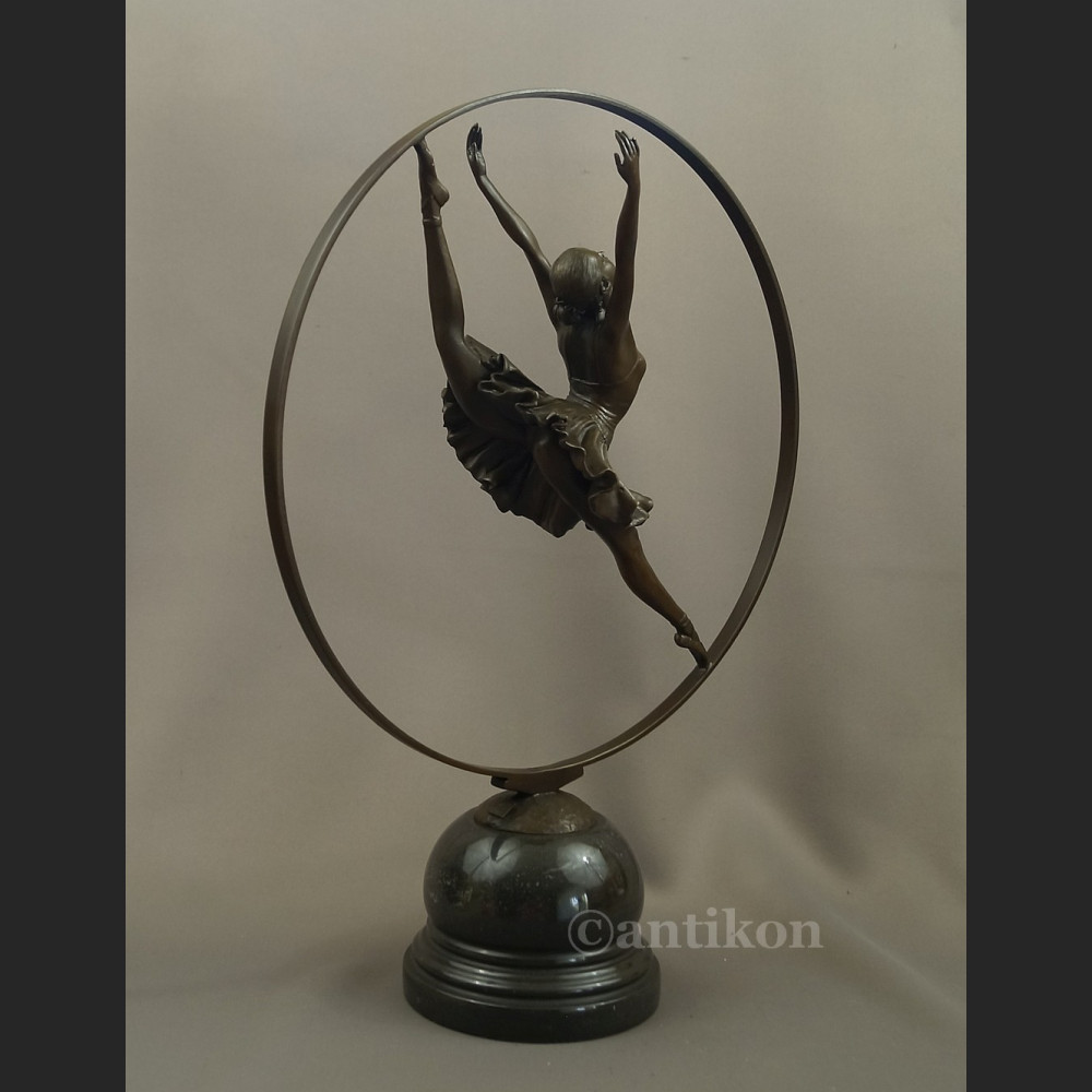 Rzeźba z brązu duże Art Deco tańcząca baletnica Rzeźba z brązu duże Art Deco tańcząca baletnica