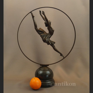 Rzeźba z brązu duże Art Deco tańcząca baletnica 