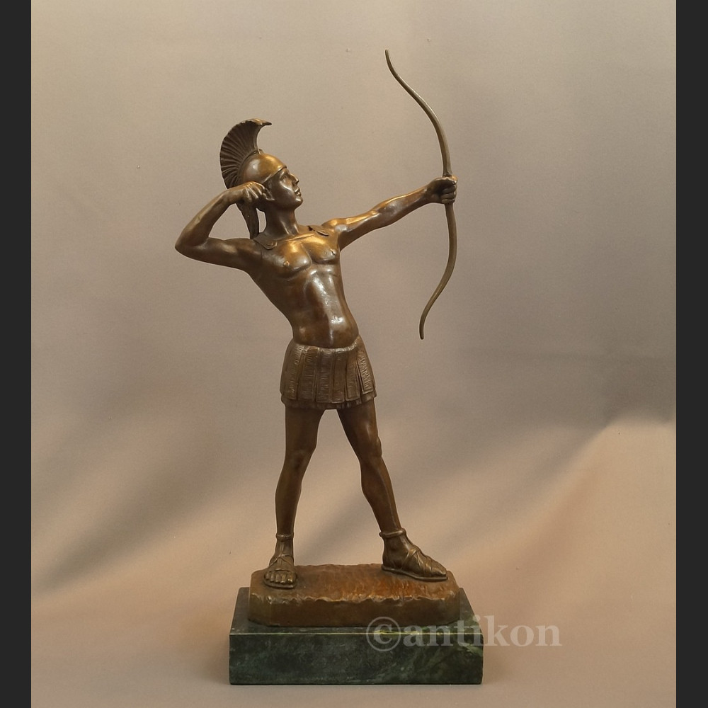 Rzeźba z brązu wielki Łucznik spartanin Leonidas  Rzeźba z brązu wielki Łucznik spartanin Leonidas