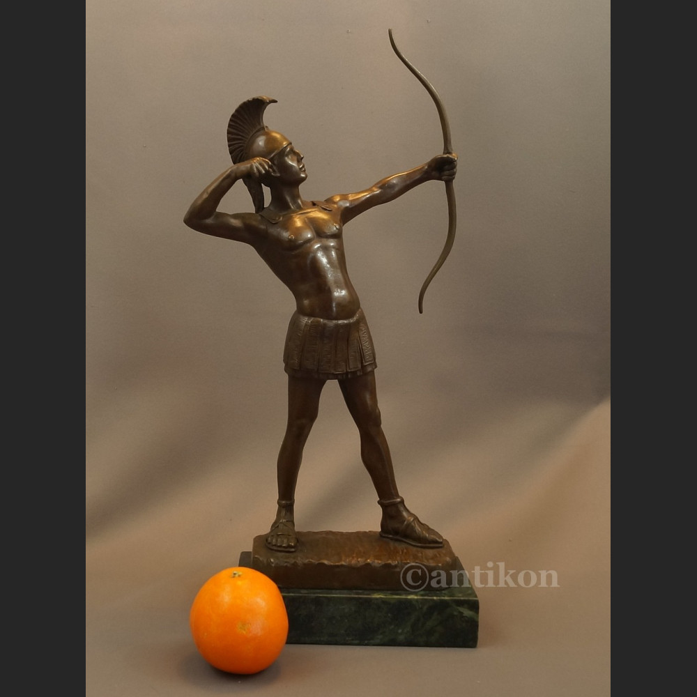 Rzeźba z brązu wielki Łucznik spartanin Leonidas