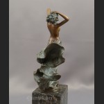 Rzeźba przepiękna kobieta brąz Francja