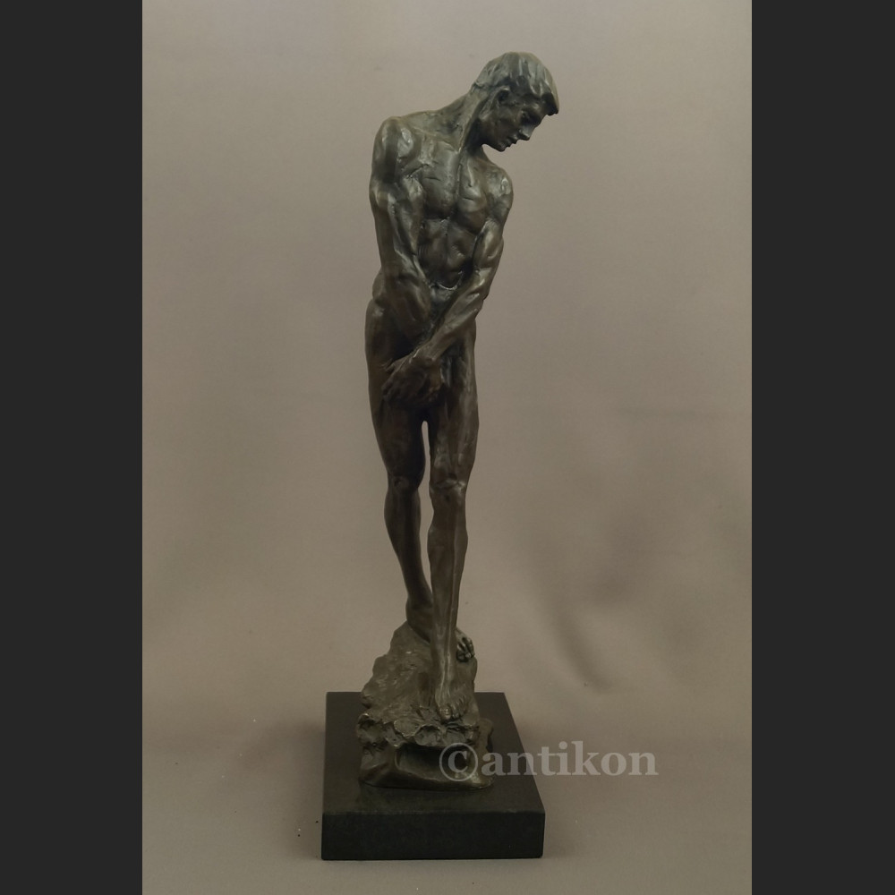 Rzeźba z brązu Adam piękny duży posąg A. Rodin Rzeźba z brązu Adam piękny duży posąg A. Rodin