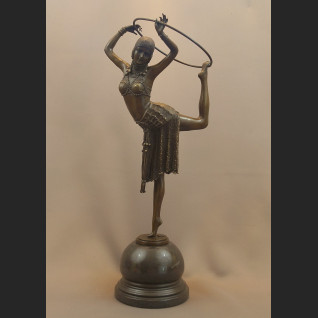 Posąg  z brązu tancerka Art Deco francuska rzeźba 