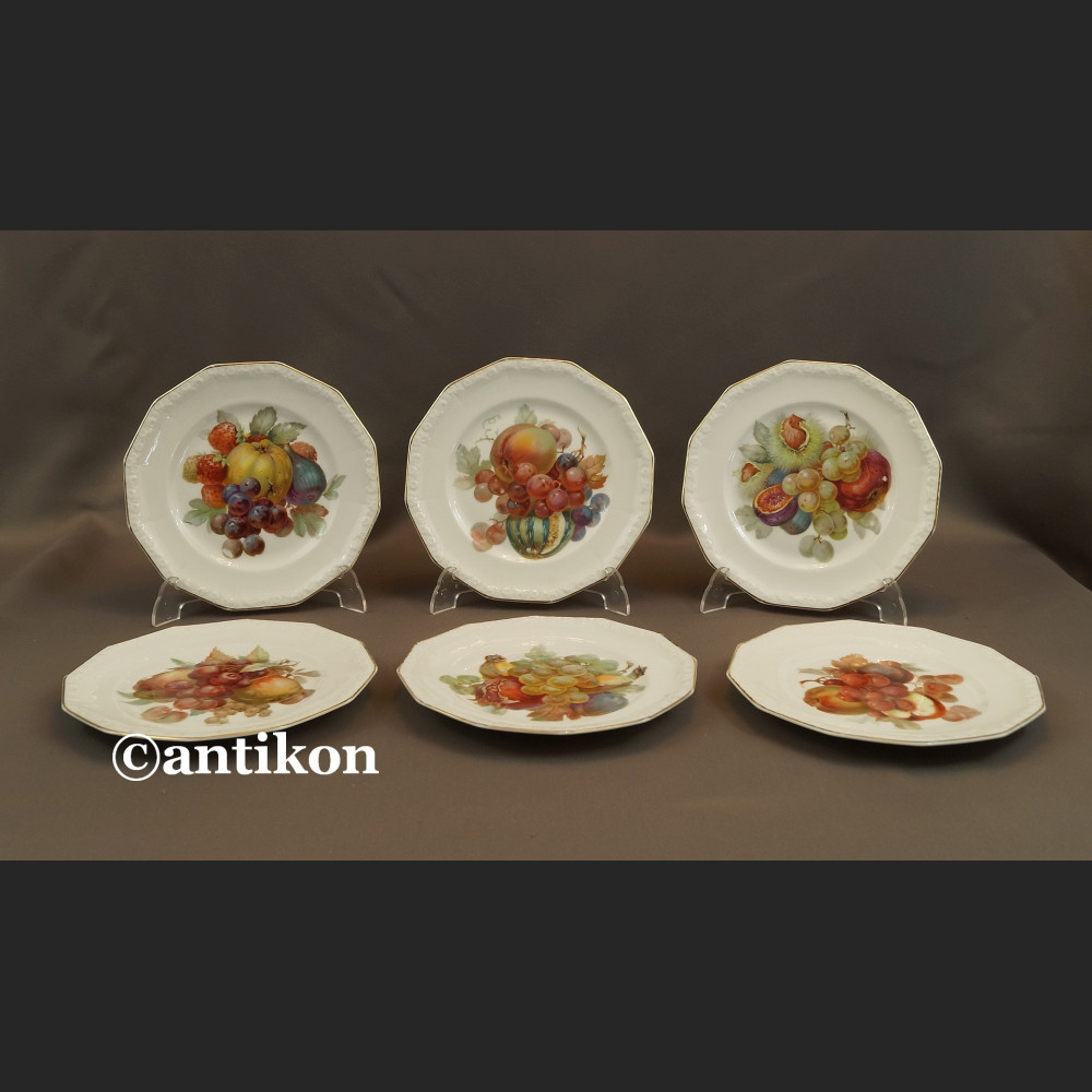 Talerze z owocami Rosenthal Maria 6 szt Talerze z owocami Rosenthal Maria 6 szt