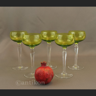 Kieliszki Val Saint Lambert art deco  kryształowe 