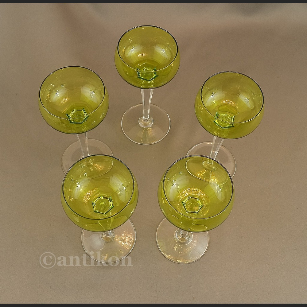 Kieliszki Val Saint Lambert art deco  kryształowe  Kieliszki Val Saint Lambert art deco  kryształowe