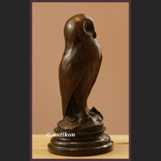 Sowa art deco rzeźba z brązu 