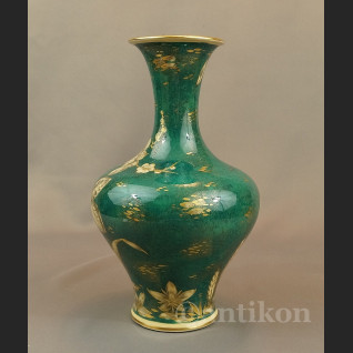 Rosenthal wazon ręcznie malowany zielono złoty Rosenthal wazon ręcznie malowany zielono złoty