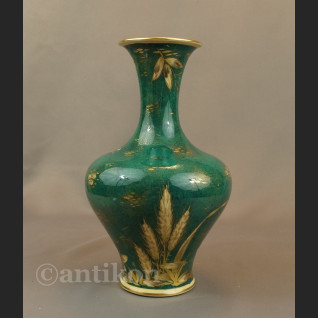 Rosenthal wazon ręcznie malowany zielono złoty Rosenthal wazon ręcznie malowany zielono złoty