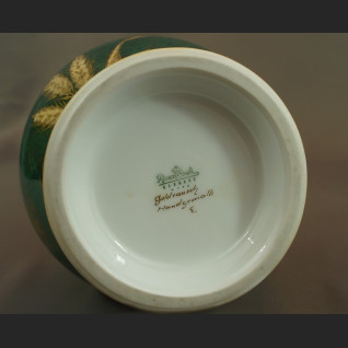 Rosenthal wazon ręcznie malowany zielono złoty Rosenthal wazon ręcznie malowany zielono złoty