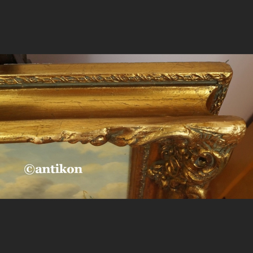 Obraz holender pejzaż z łodziami Obraz holender pejzaż z łodziami