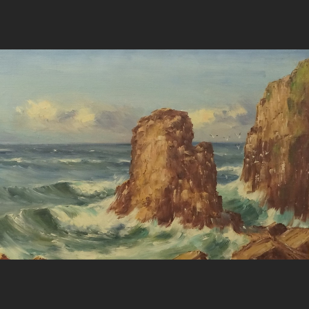 Obraz morski brzeg malarstwo marynistyczne 