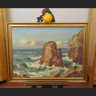 Obraz morski brzeg malarstwo marynistyczne 