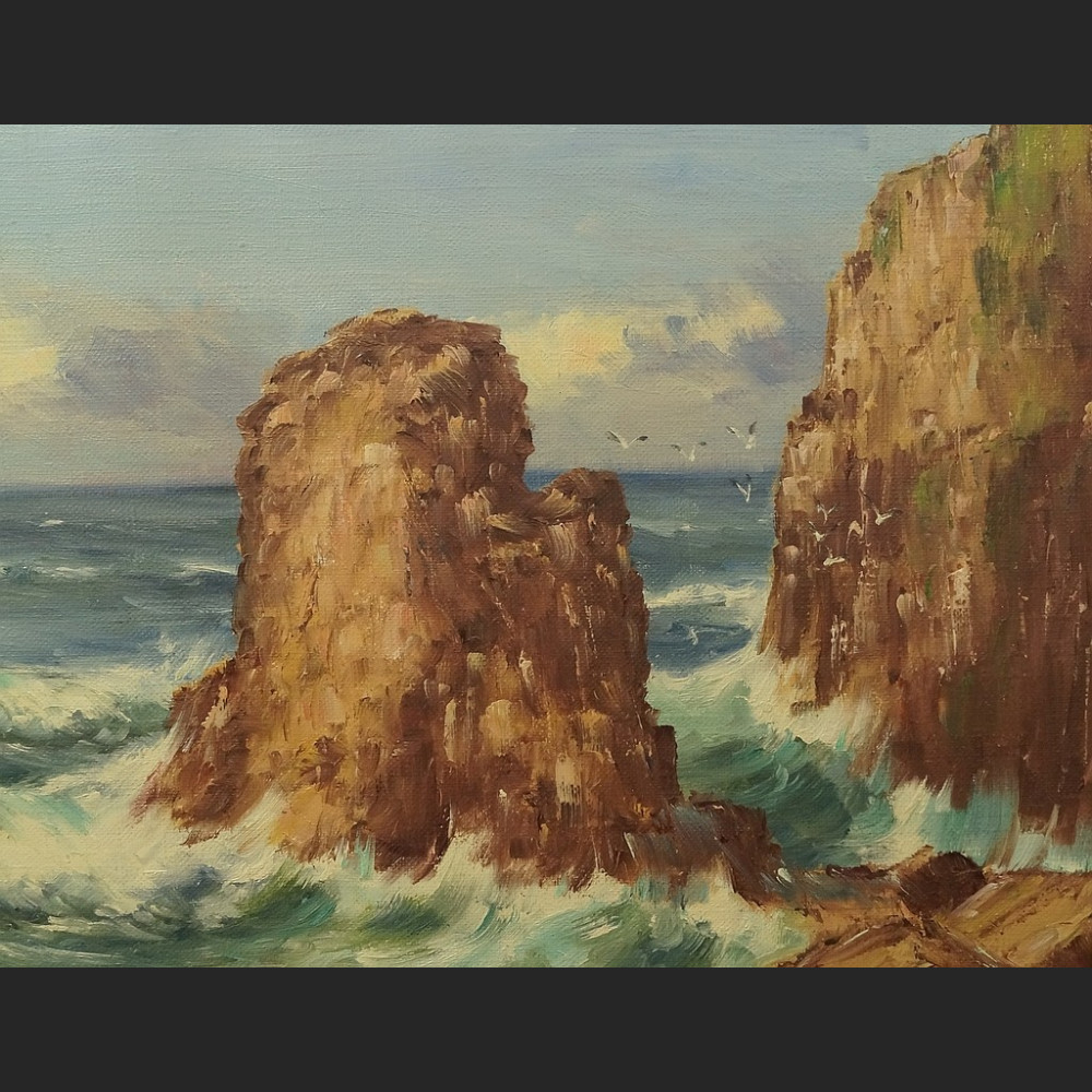 Obraz morski brzeg malarstwo marynistyczne 