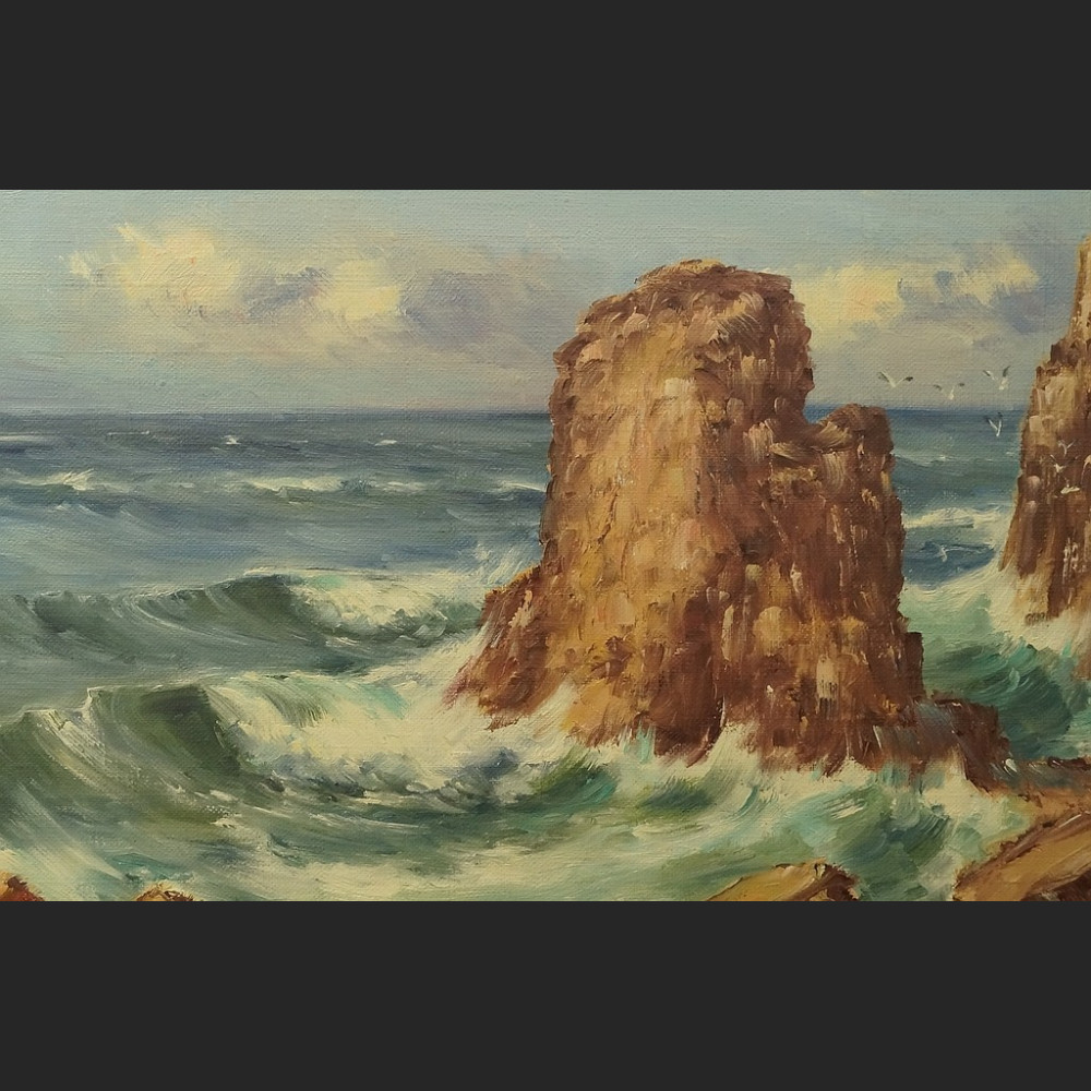 Obraz morski brzeg malarstwo marynistyczne 