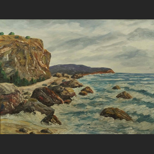 Morski brzeg obraz olejny piękne malarstwo marynistyczne Morski brzeg obraz olejny piękne malarstwo marynistyczne