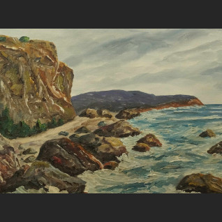 Morski brzeg obraz olejny piękne malarstwo marynistyczne Morski brzeg obraz olejny piękne malarstwo marynistyczne