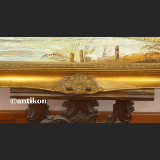 Obraz olejny z wiatrakiem rama kossakówka  Obraz olejny z wiatrakiem rama kossakówka