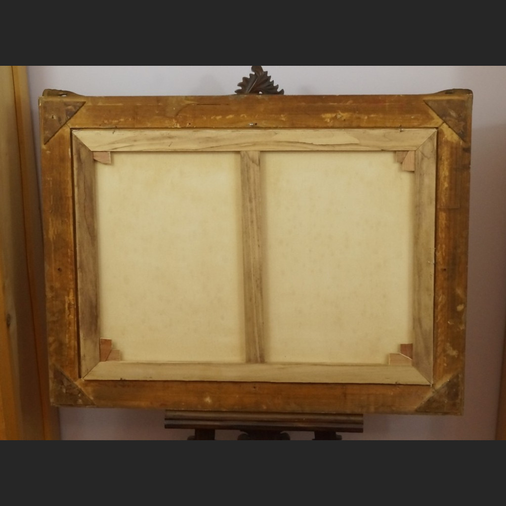 Obraz olejny z wiatrakiem rama kossakówka  Obraz olejny z wiatrakiem rama kossakówka