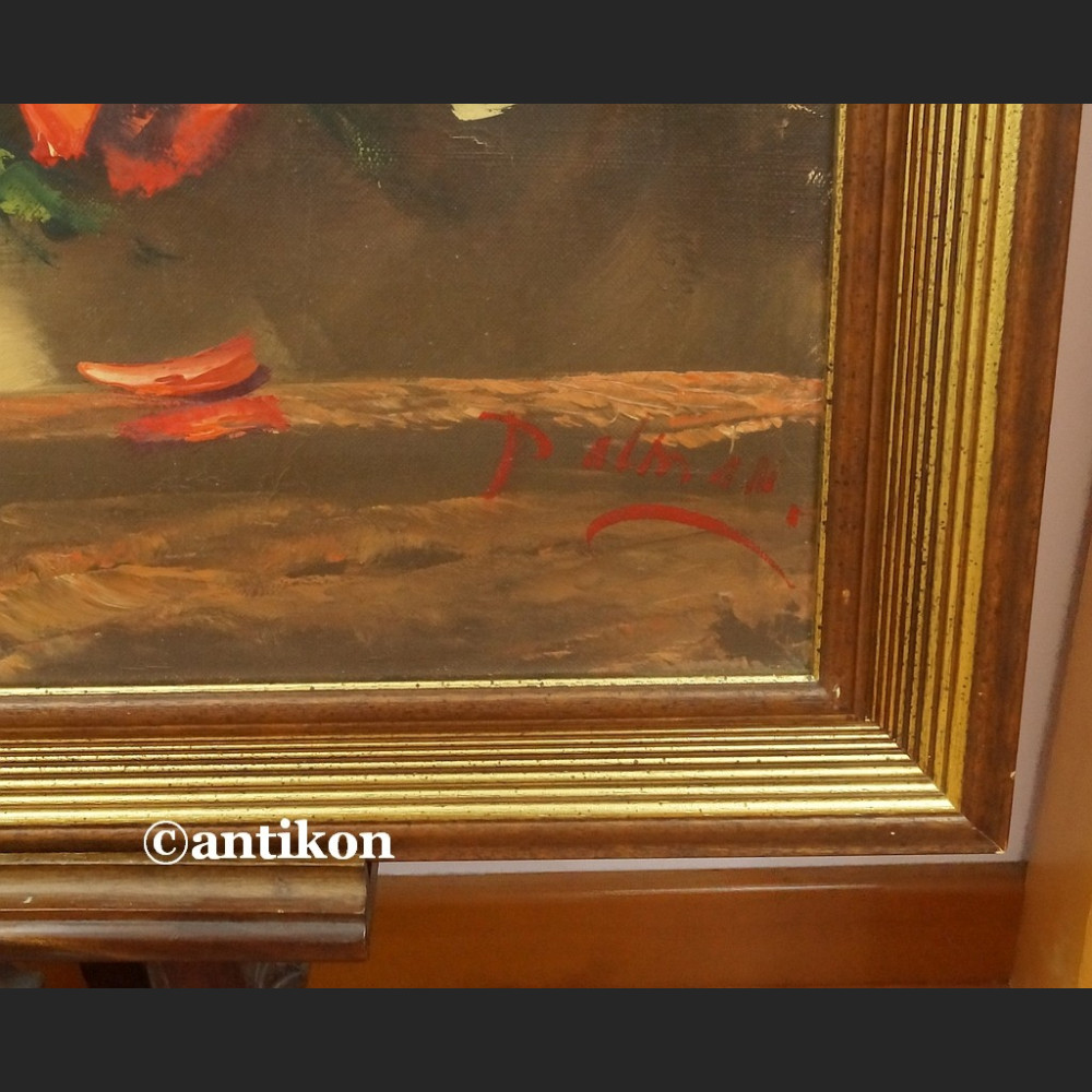 Obraz kwiaty Maki w prostej drewnianej ramie Obraz kwiaty Maki w prostej drewnianej ramie